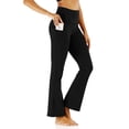 thumbnail image 3 of Pantalones de yoga deportivos de secado rápido con bolsillos y elásticos de color liso para mujer, 3 of 5