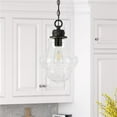 thumbnail image 1 of Henn & Hart PD0458 Annie Blackened Bronze & Clear Glass Pendant, 1 of 3