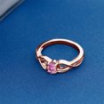 thumbnail image 4 of Gem Stone King 18K Rose Gold Plated Silver Ring Pink Oval Moissanite (0.46 Cttw), 4 of 4
