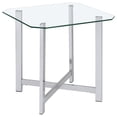 thumbnail image 3 of Coaster Cronin 3-piece Tempered Glass Top Metal Base Coffee Table Set in Chrome, 3 of 11