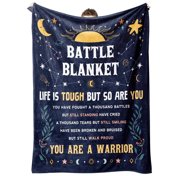 Launch a 1pc Women'S Cancer Care Gift, Wishing for a Speedy Recovery with a Gift Blanket, Suitable for Her And Him, Inspirational Quotes for Cancer Fighters, Gifts for Chemotherapy Patients
