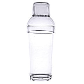 Crystal Glass Shaker - Polycarbonate Plastic Unbreakable Cocktail Shaker Glass