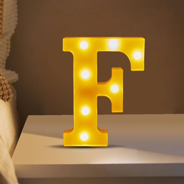 Meitianfacai LED Letter Lights Sign Light Up For Home Party Wedding Decoration Light Up Letters Alphabet Letter Sign Battery Powered For Christmas Birthday Party Decoration
