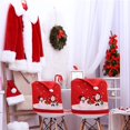 thumbnail image 3 of Funda para silla con gorro de Papá Noel, para cocina, comedor, sillas, Navidad, fiesta, decoraciones festivas, regalos, 3 of 5