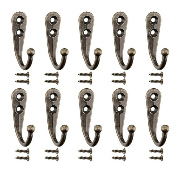 6 Piece Coat Hook Vintage Hooks Metal Coat Rack Clothes Wall Hooks With  Screws Bronz(free Shipping)