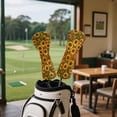 thumbnail image 3 of Uorisanigo 3PCS Golf Club Head Covers Set for Driver, Fairway Wood and Hybrid, Waterproof Sunflower Print Headcovers for Club Protective, Abrasion-Resistant, 3 of 7