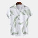 thumbnail image 5 of Camisa informal de manga corta con estampado hawaiano para vacaciones en la playa para hombre, holgada, de gran tamaño, para verano, 5 of 5