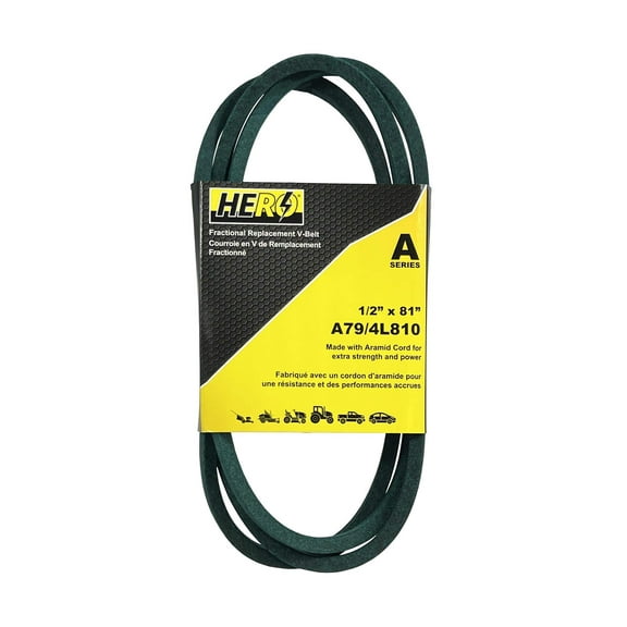 HERO® 5/8 inch x 82 inch Aramid Kevlar Lawn Mower Belt Replacement For Reference B79 5L820