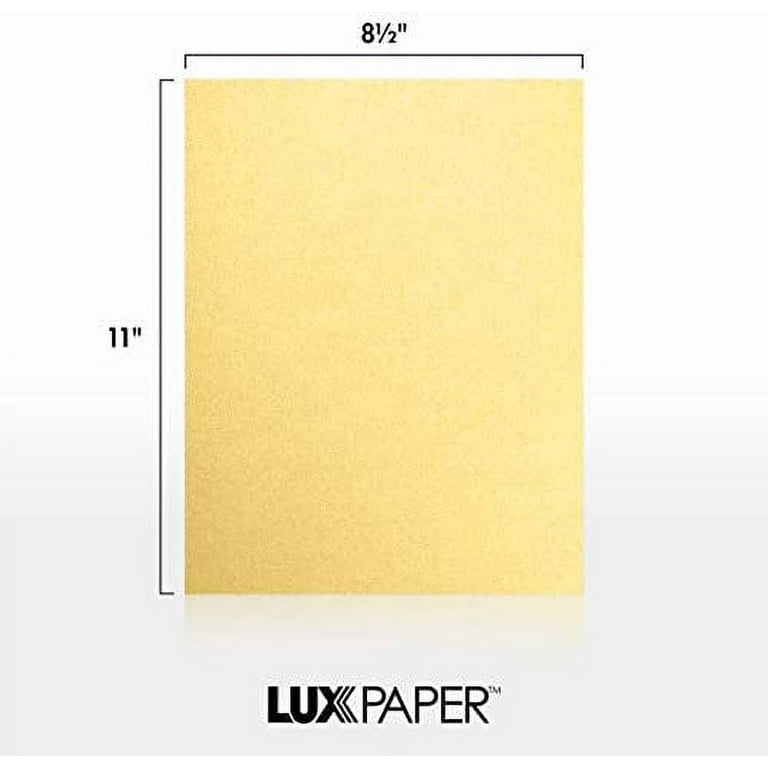  LUXPaper 8.5 x 11 Paper, Letter Size, Gold Metallic, 80lb. Text