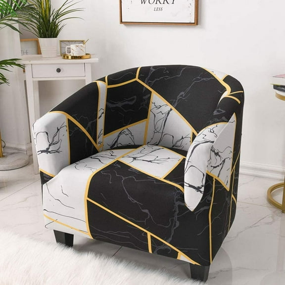 Miuline ATopoler Tub Chair Covers for Armchairs,Tub Sofa Slipcover Polyester Fiber Club Chair Slipcover Removable Washable Sofa Couch Cover for Dining Living Room Office