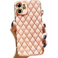 thumbnail image 1 of Compatible with IPhone 11 Case Glitter Luxury Plating, Unique Full Camera Lens Protection, Shockproof Edge Bumper Slim Soft TPU IPhone 11 Case [6.1 Inch] -White-11-Plating Pink, 1 of 3