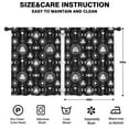 thumbnail image 2 of Blackout Kids Curtains,Black Gothic Moon Star Face Pattern Childrens Insulated Curtains Set Of 2,Bedroom Essentials,Toddler Room Decor 42x54in(106x137cm), 2 of 5