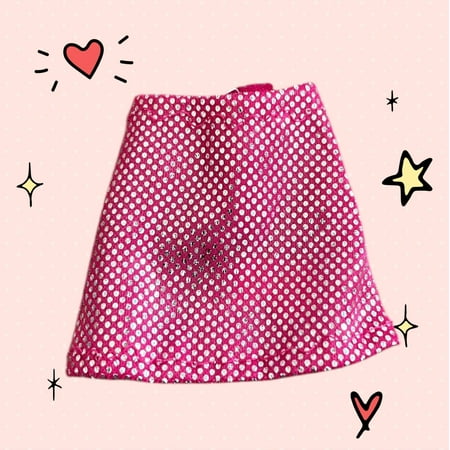Lol Surprise doll OMG Bartz Doll Genuine Clothing Pink Red Skirt Short Mini Sparkly Silver