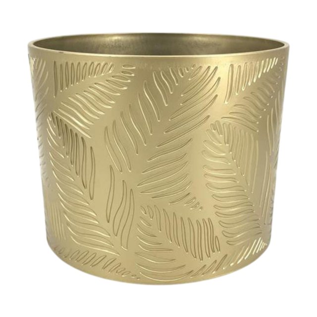 Gold Iron Plant maceta Redonda de flores Reductor Decoración del hogar Elegante maceta de flores de cubo portátil portátil para estante de oficina de