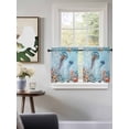 thumbnail image 3 of Blue Coastal Jellyfish Tier Curtains 36 Inch Length,Sheer Curtains for Bedroom Living Room Window Summer Beach Starfish Botanical Small Half Window Kitchen Curtains & Drapes 27.5"x36" 2 Panels, 3 of 6