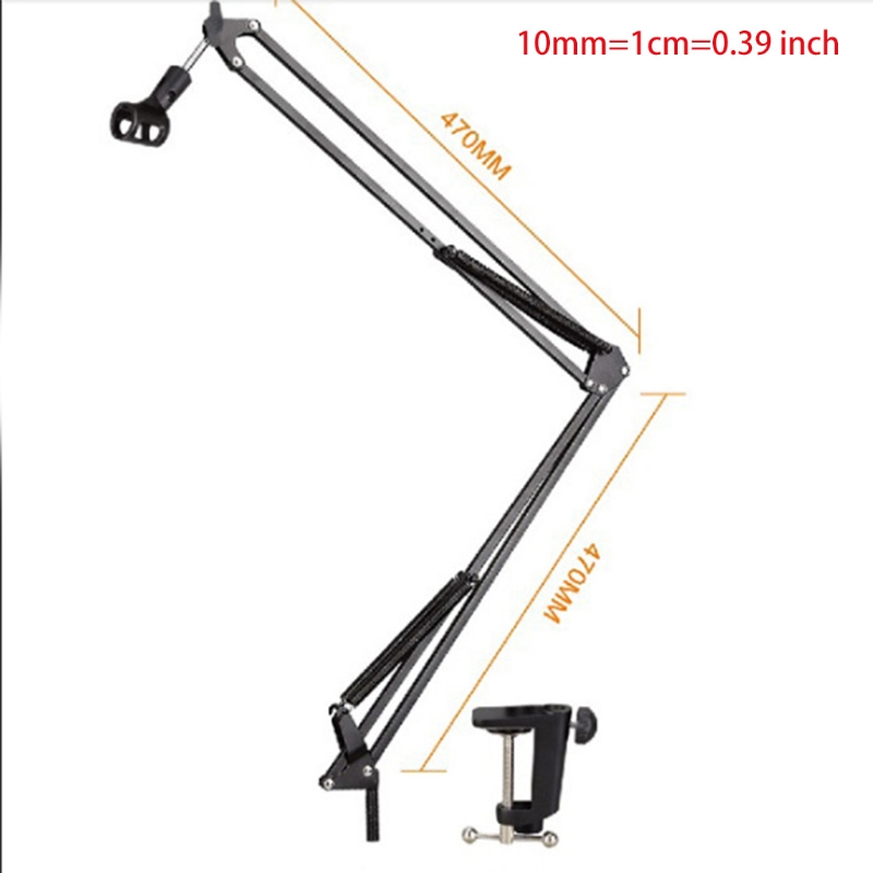 Adjustable Microphone Suspension Boom Scissor Arm Stand Mic Stand for Streaming