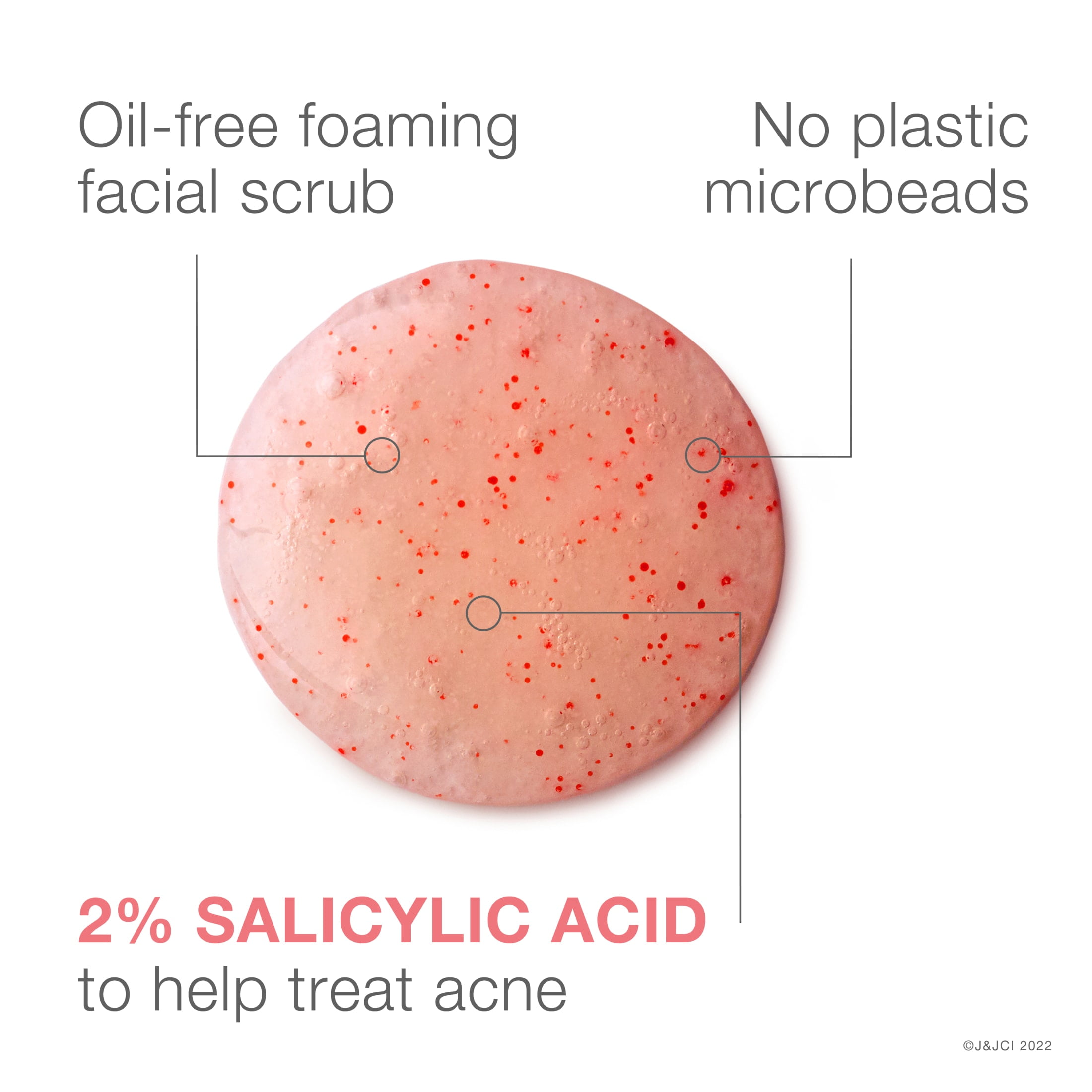 (3 pack) Neutrogena Oil-Free Pink Grapefruit Face Scrub, Salicylic Acid Acne Face Wash, 4.2 fl oz