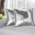 thumbnail image 2 of LingStar Glitter Bling Sequin Pillow Covers Solid Color Luxurious Fashion Square Cushion Cases For Wedding Party, 2 of 8
