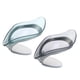 thumbnail image 5 of Creative Leaf Shaped Soap Dish Holder with Suction Cup Lightweight Drainage Storage Rack for Bathroom and Kitchen Countertops 2PCS Grey and Blue, 5 of 5