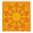 thumbnail image 3 of Ambesonne Mandala Shower Curtain, Circular Repeating, 69"Wx75"L, Orange Yellow, 3 of 3