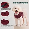 thumbnail image 3 of Kuoser Dog Anxiety Vest, Soft and Breathable Calming Shirt for Pet, Adjustable Dog Anxiety Relief Jacket for Thunderstorm, Fireworks, Travel, Separation, Red, S, 3 of 7