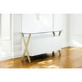 thumbnail image 2 of Pangea Home Beverly Modern Glass & Polished Steel Buffet in Gold/White and Clear, 2 of 8