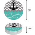 thumbnail image 1 of FMSHPON Love The Life You Life Anchor Pink Chevron Set of 8 Round Coaster for Drinks, Absorbent Ceramic Stone Coasters Cup Mat with Cork Base for Home Kitchen Room Coffee Table Bar Decor, 1 of 6
