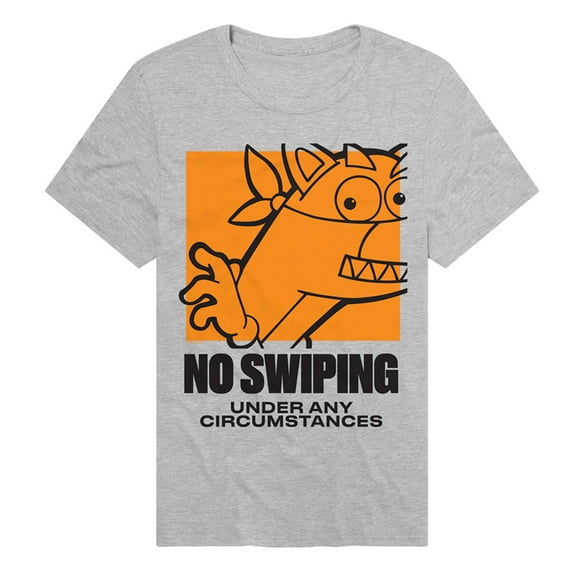 Popfunk Dora The Explorer No Swiping Under Any Circumstances Unisex Adult Heathered Premium T Shirt (Small) Athletic Heather