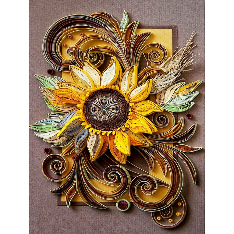 Flower Series Diy Diamond Painting Paper Quilling Painting Picture