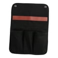 thumbnail image 4 of Bolsa organizadora de lona reutilizable para reposabrazos de silla de camping. Negro, 4 of 9