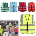 thumbnail image 3 of Safety Vest Reflective High Visibility Vest with Pockets & Zipper Construction, 3 of 5