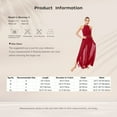 thumbnail image 6 of XUNZOO Lyrical Dance Costume for Women Sleeveless Ballet Leotard Sheer Mesh Flowy Long Wrap Skirt Burgundy M, 6 of 7