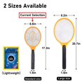 thumbnail image 3 of DESIGNICE 2 PC Electric Fly Swatter Bug Zapper Racket - 3000V Mosquito Killer with LED Light,Safety Mesh - Indoor/Outdoor,Battery Operated & Child-Safe,Size-S, 3 of 7
