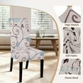 thumbnail image 3 of Dining Room Chair Covers Set of 4, Stretch Printed Parsons Chair Slipcovers Super Fit Spandex Removable Washable Kitchen Chair Protector Cover for Dining Room, Hotel, Ceremony (Ball Flower), 3 of 6