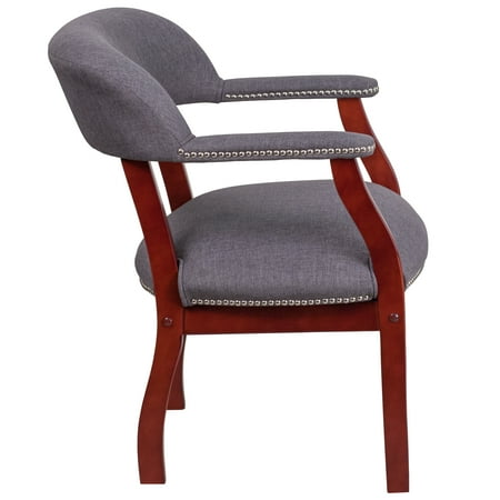 Flash Furniture Gray Fabric Luxurious Conference Chair with Accent Nail Trim