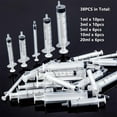 thumbnail image 2 of 38Pcs Plastic Luer Lock Syringe without Needle and 40Pcs Caps Syringes Including 5 Mixed Size(1ml 3ml 5ml 10ml 20m) Suitable for Glue Dispensing Pet Feeding Watering Refilling, 2 of 7