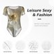 thumbnail image 4 of Fotbe Elegant Ivory Flower Body de Mujer con Cuello Redondo y Mangas Cortas, Sin Mangas Ajustado, Suave, Cómodo y Básico-XX-Large, 4 of 7