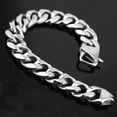 thumbnail image 4 of EOEMY 13/15/17/19mm Cool Men Cuban Link Chain Bracelet Stainless Steel Wristband Gift-15mm-9.5 Inches Bracelet, 4 of 6