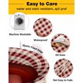 thumbnail image 3 of Western Pentagram Kitchen Fitted Tablecloth,Buffalo Plaid Table Cover with Elastic Edge Waterproof Table Cloth,Independence Day Circle Table Covers for Indoor Outdoor Picnic Party 45-52in, 3 of 6