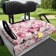 thumbnail image 4 of chaqlin Golf Cart Seats Cushion Covers Easy Install Cute, Compatible with Sports Club Car Golf Cart Golf Cart Seat Covers(Pink Butterfly and Floral Pattern), 4 of 8