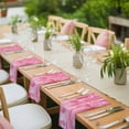 thumbnail image 4 of Pink Abstract Cloth Napkins, Vintage Geometric Gradient Oil Painting Modern Washable and Reusable Dinner Napkins Set of 8, Table Napkin for Kitchen Party Birthday Wedding Hotel Housewarming 20"x20", 4 of 9