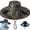 B, variant on Hat Fan for Men, Solar Fan Hat Wide Brim Fishing Hat with 2 Solar Fan, 3 Adjustable Wind Speeds for Summer Outdoor Solar & USB Charging UPF 50+