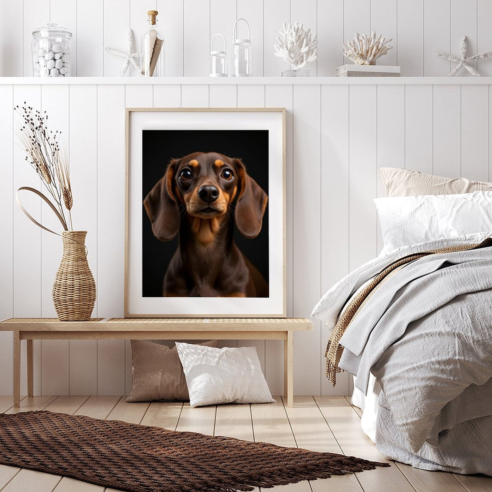 Diamond Art Kits for Adults - 5d Brown Dachshund Closeup Portrait Diamond Painting for Adults, Diamond Art for Adults Beginners, Diamond Painting Kits for Adults for Home Wall Decor