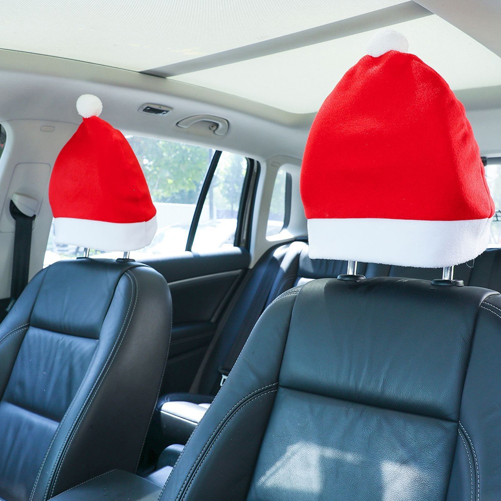 Fancy 2Pcs Christmas Headrest Covers for Cars - Headrest Protectors,  Interior Auto Accessories, Car Christmas Decor 