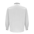 thumbnail image 5 of LpwkSSA Men's Casual Jacket Lightweight Fall Lapel Button Down Shacket Loose Fit Solid Color Long Sleeve Fashion Shirts Coat with Pocket White M, 5 of 6