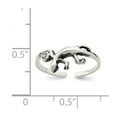 thumbnail image 2 of White Sterling Silver Ring Band Toe Cubic Zirconia CZ Clear, Size 6, 2 of 2