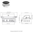 thumbnail image 4 of Cosmo 32 in. Built-In 4 Burner Propane Gas Grill with Infrared Rotisserie, Knob LED Lighting in Stainless Steel, 4 of 15