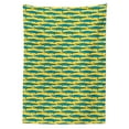thumbnail image 3 of Ambesonne Gator Tablecloth Rectangular Table Cover, Repetitive Crocodile Pattern, 52"x70", Teal Mustard, 3 of 4