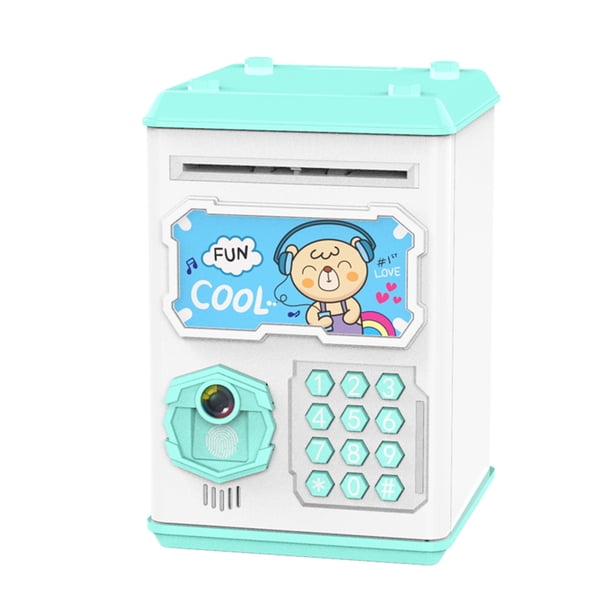 Mini alcancía electrónica de dibujos animados Cajero automático Caja de dinero segura con voz Protec Eccomum Oso fresco