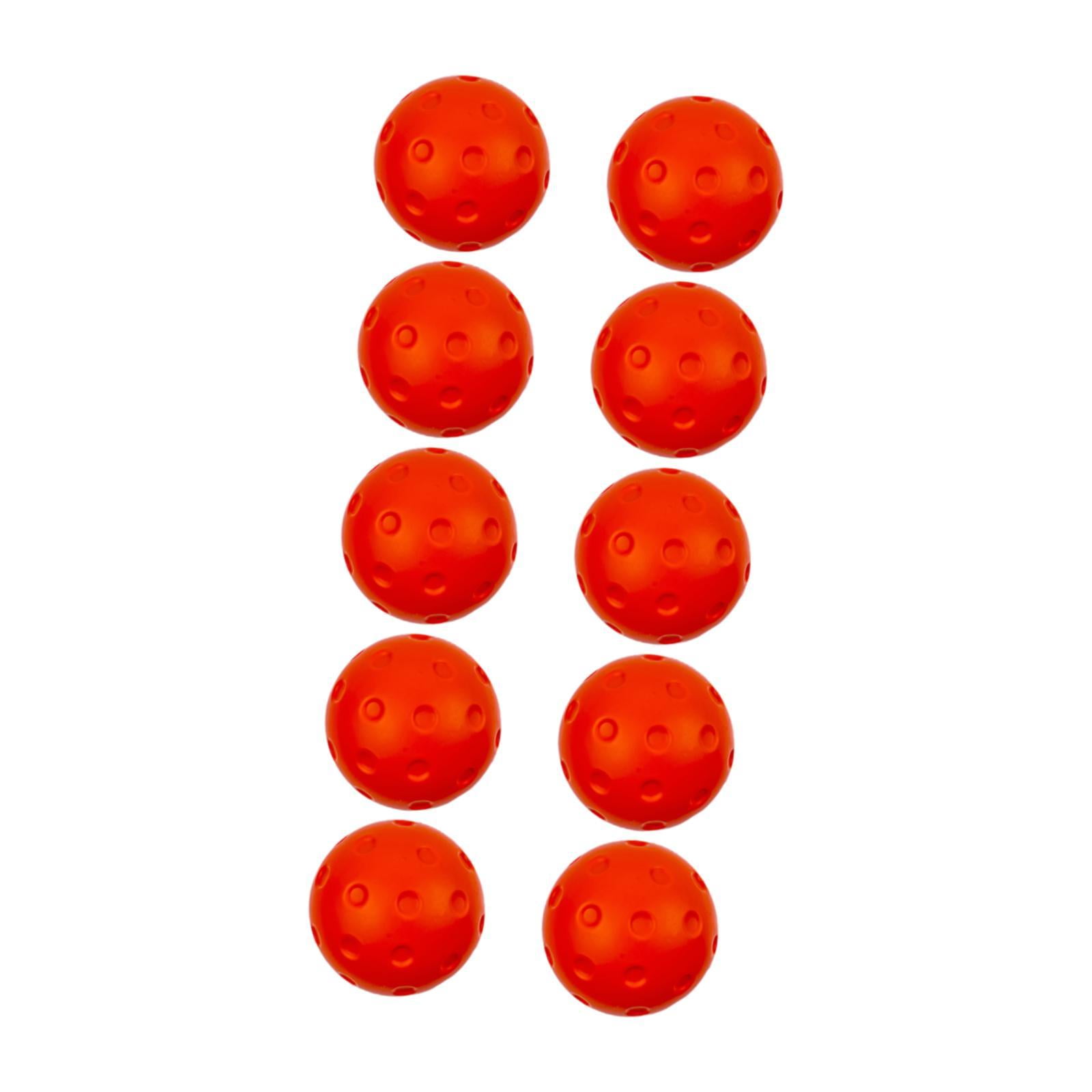 Baoblaze 10 Pieces Pickleball Ball Indoor Practice Ball 74mm Flexible Silent s red